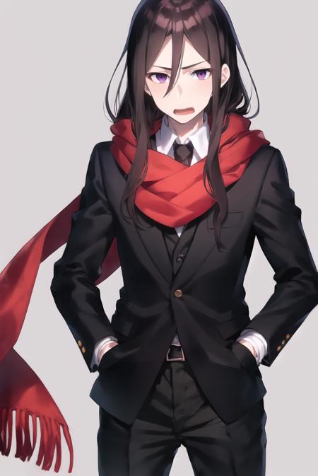 3978515256-3578328139-mika pikazo, 1boy, bangs, bishounen, black gloves, black hair, black pants, black shirt, brown hair, cheekbones, collared shirt,.png